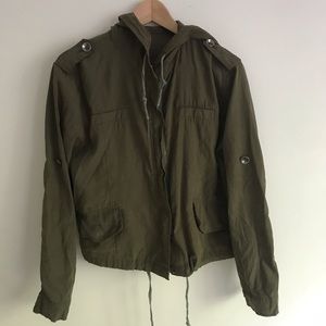 Brandy Melville olive hoodie jacket